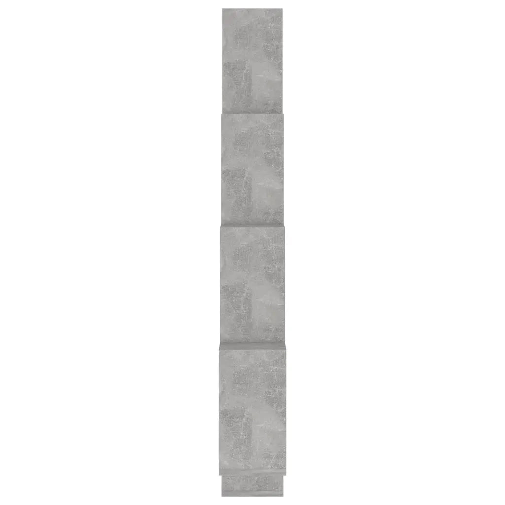 Mensola Parete | Mensola sospesa Cubo Grigio Cemento 90x15x119 Legno Multistrato