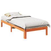 Letto senza Materasso Marrone Cera 80x200 cm Legno di Pino 859216