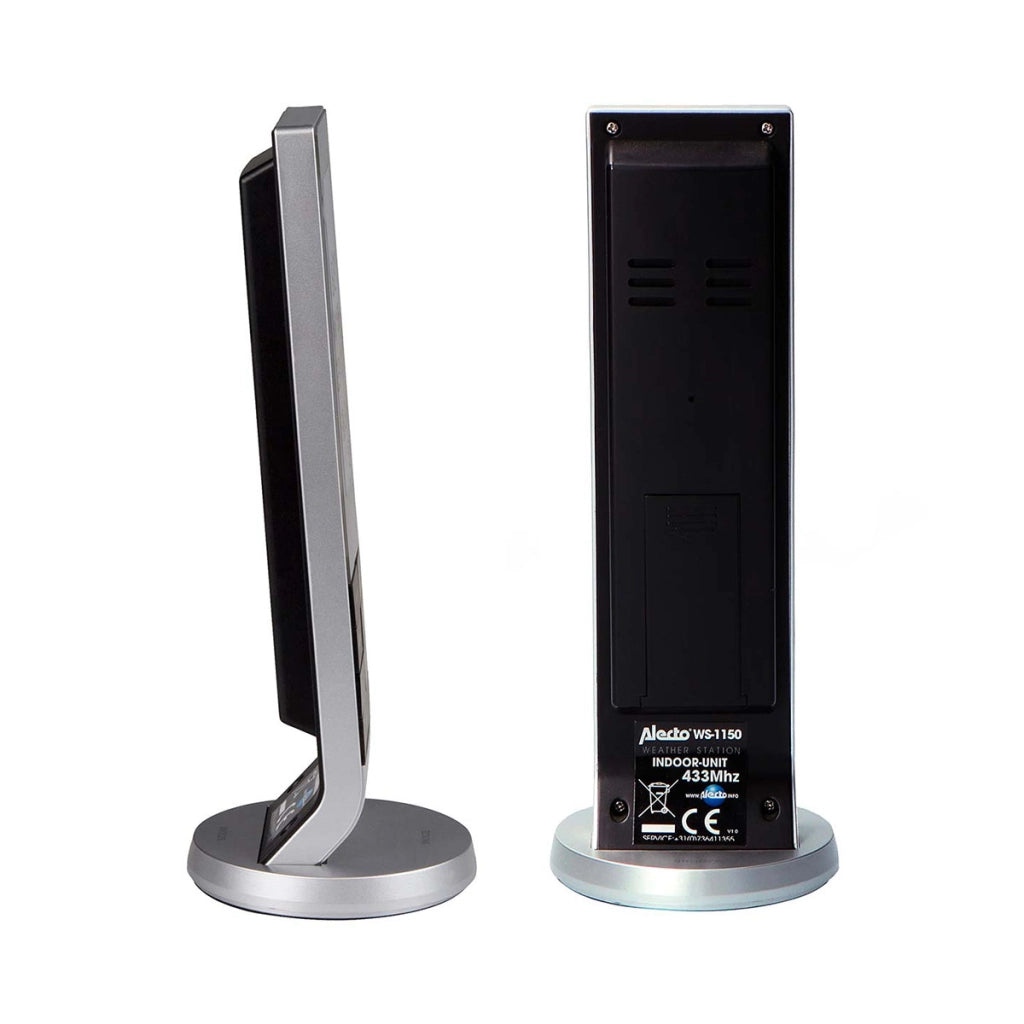 Stazione meteorologica con sensore wireless Modello WS-1150 Nero / Argento Alecto
