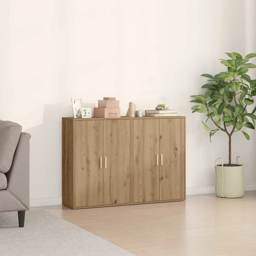 Credenza 2 pcs Rovere artigianale 60 x 31 x 84 cm 3334303