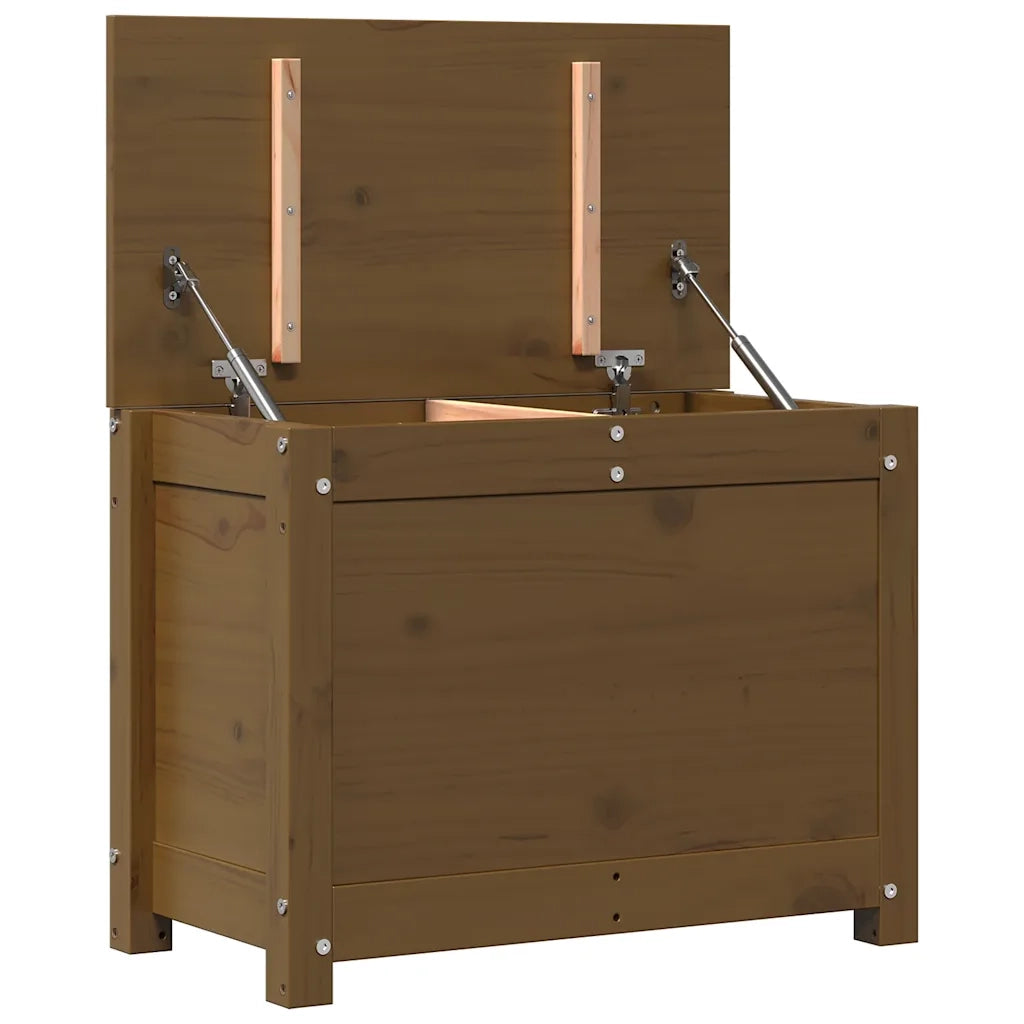 Contenitore Portaoggetti Ambra 60x32x45,5cm Legno Massello Pino 823547