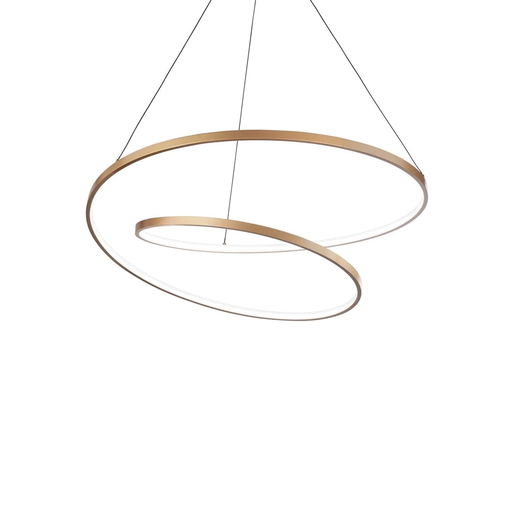 Sospensione Moderna Oz Metallo Ottone Led 48W 3000K Luce Calda D60Cm On-Off