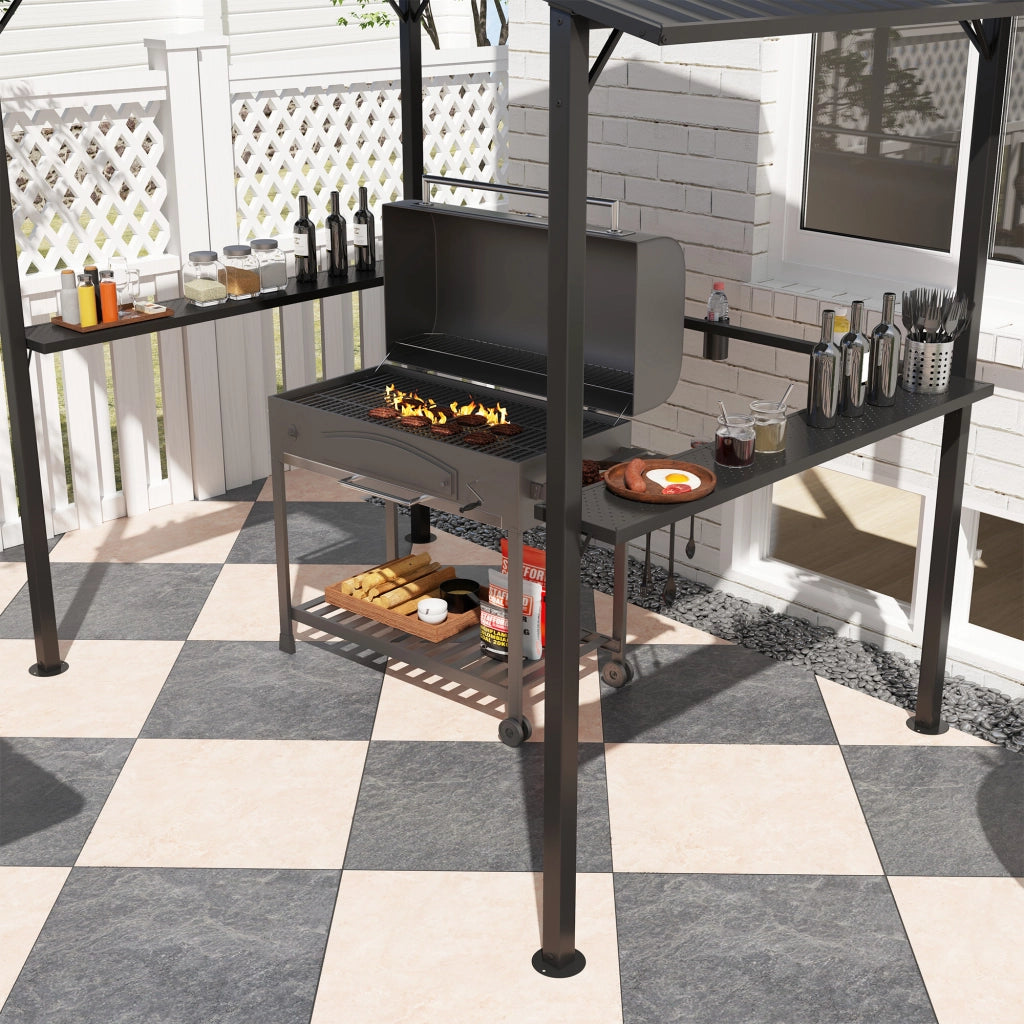 Gazebo da giardino ¨C Zephmum ¨C Grigio antracite 250x160x250 cm