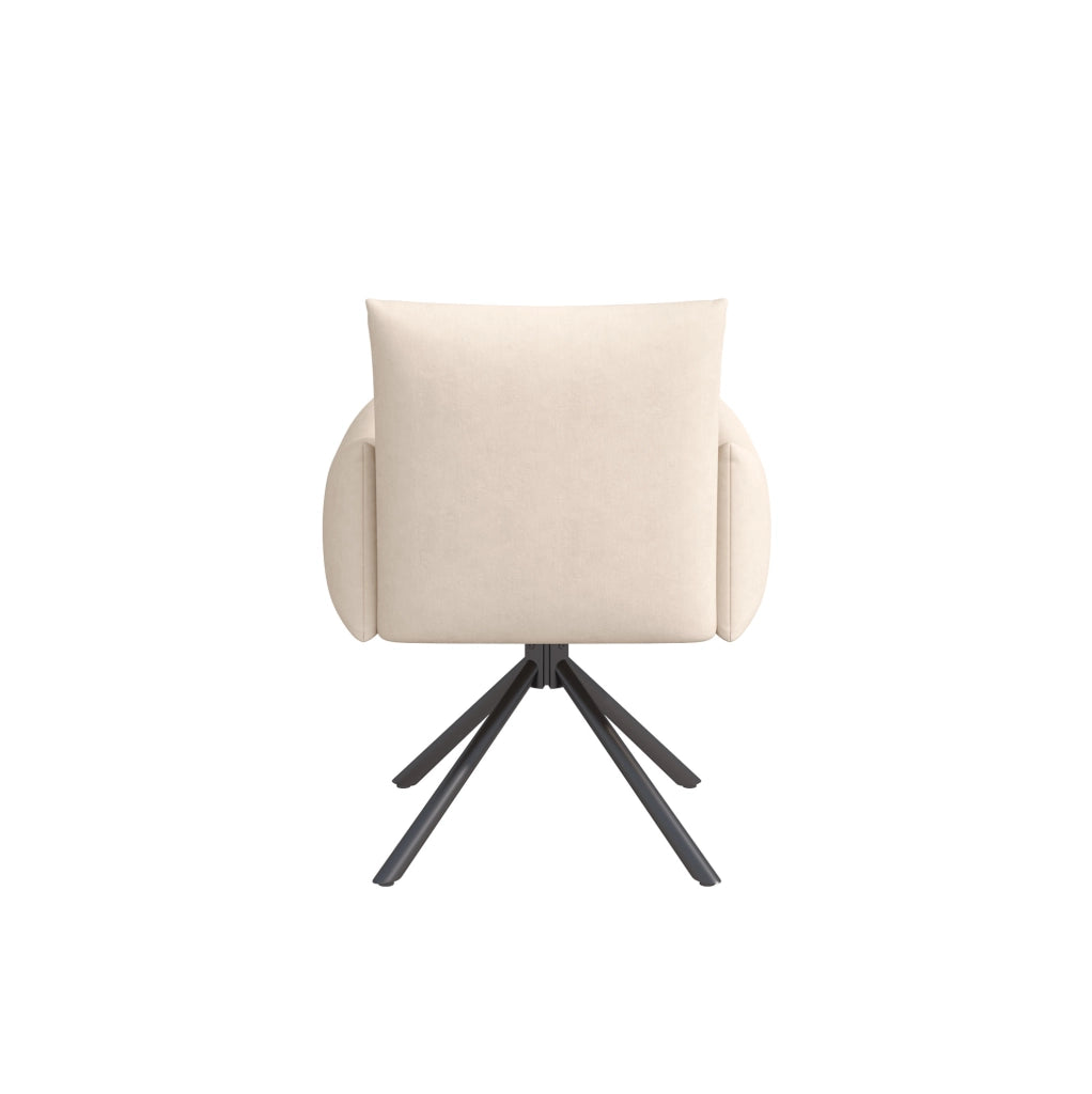 Set da pranzo allungabile 120/160 x 80 cm con sedie girevoli; bianco in MDF