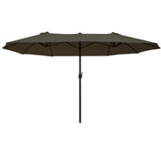 Ombrellone da balcone 455x265 cm con manovella, UV e vento ¨C zephmum ¨C Grigio