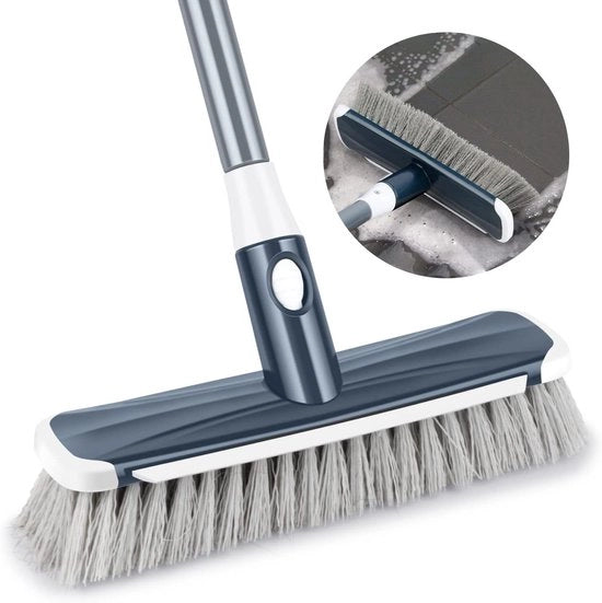 Asciugamano con manico regolabile - set di spazzola e spazzolino 2 in 1 - spazzola rigida per pavimenti, tavolo, bagno, cucina, terrazzo e piastrelle - codice prodotto: 123456 - modello: ABC123 - materiale: plastica e setole di nylon - misura: 40 cm