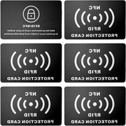 Set di 6 carte di blocco NFC carte di protezione RFID, nero, 5.4cm x 8.5cm Casual
