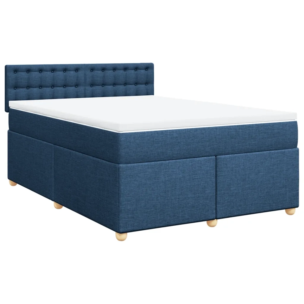 Giroletto a Molle con Materasso Blu 140x200 cm in Tessuto 3289023