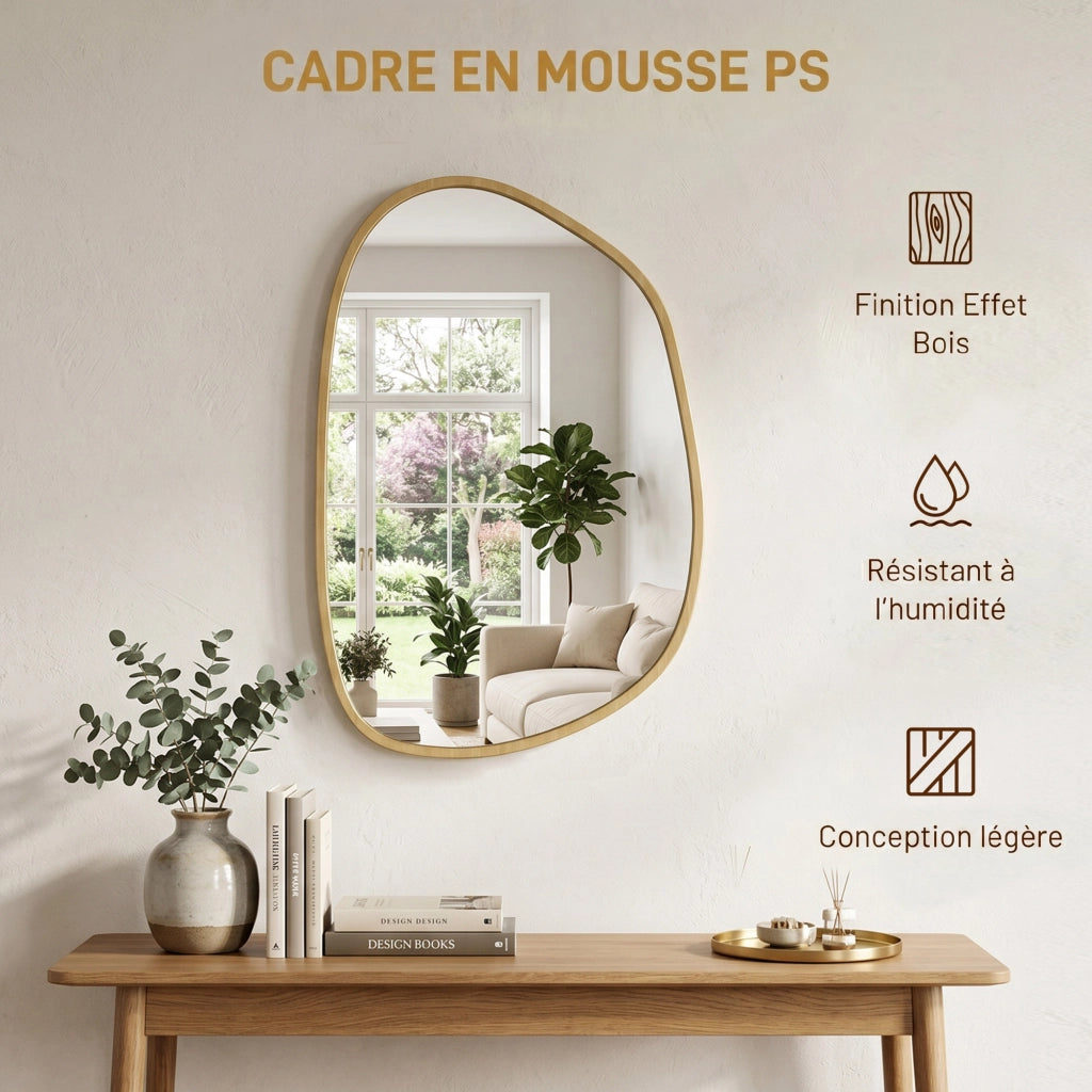 Specchio da parete asimmetrico decorativo ¨C Minimal ¨C 90x60 cm
