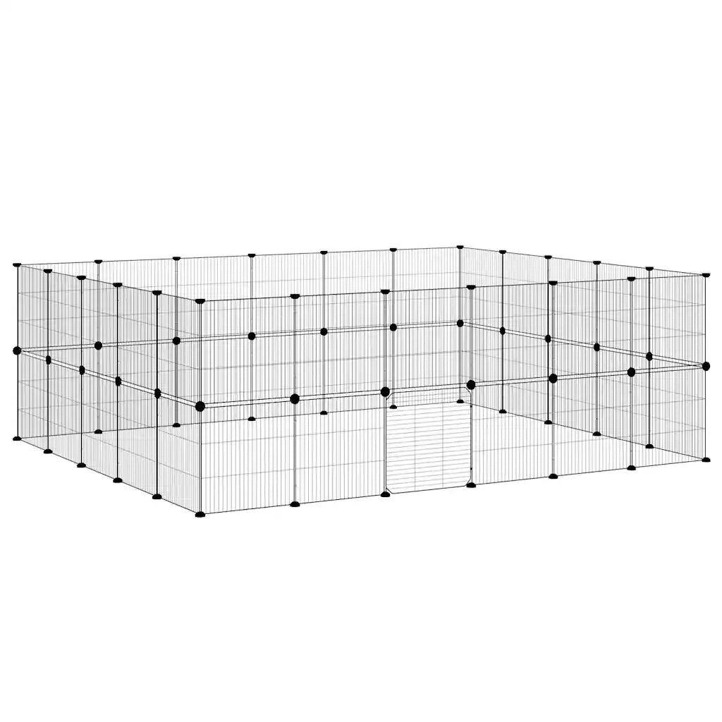 Gabbia per Animali 44 Pannelli con Porta Nera 35x35 cm Acciaio cod mxl 54422