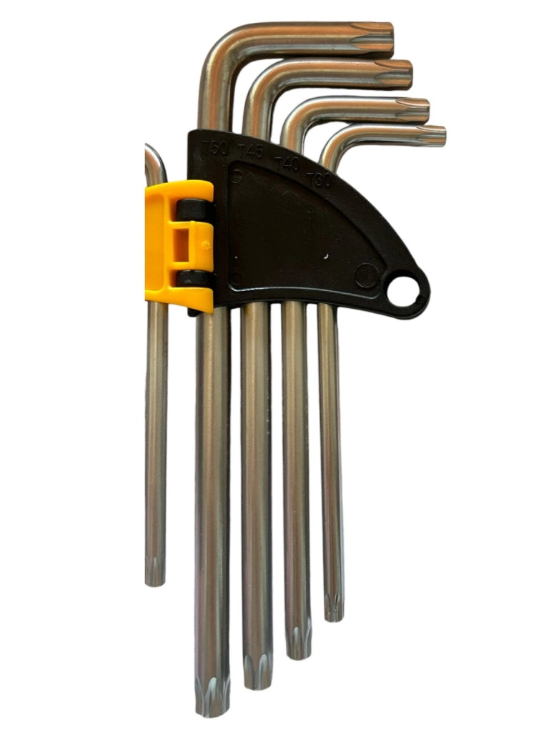 Set 9 Chiavi Torx a L Extra Lunghe Cromo Vanadio Chiavi Da T10 a T50 YX-1002