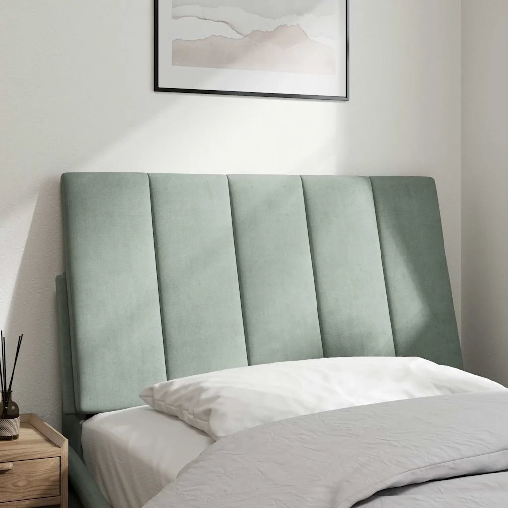 Cuscino Testiera Hanko Grigio Chiaro 80 cm in Velluto CFW4512023