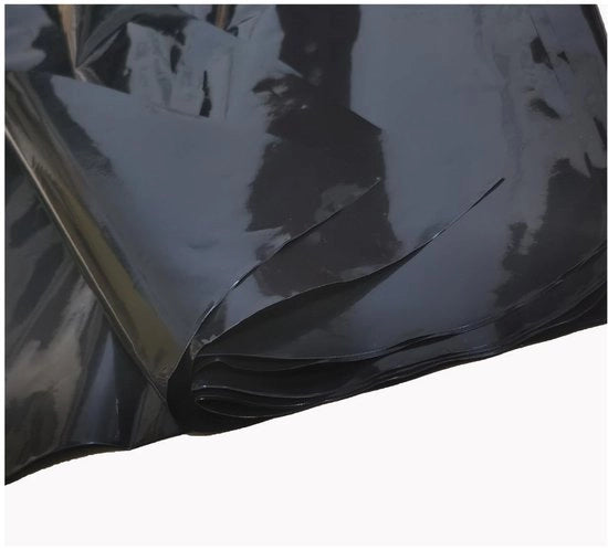 Foglia di polietilene nero 2m x 10m, spessore 1,7 mm, impermeabile, resistente alle intemperie, per uso esterno, per giardino, polietilene per tunnel di viti e arbusti.