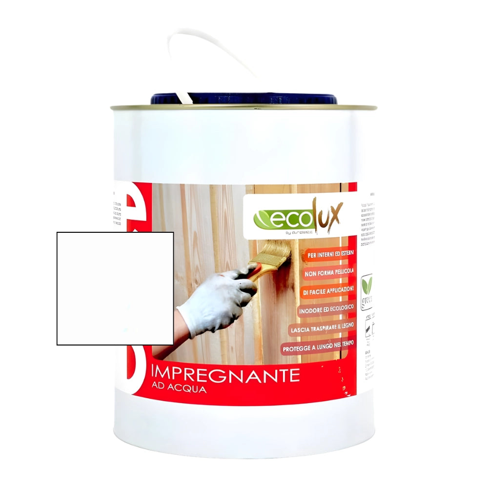 Ecolux impregnante fondo protettivo acrilico pigmentato bianco per legno *** formato 2.5 lt, confezione 1