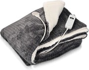 Deken Elettrico - Deken di Calore per 2 Persone - 180 x 130 CM - 3 Posizioni e Timer - Pelle Liscia - Lavabile
