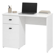 Cocham, Scrivania un Cassetto, 98x45x74h cm Bianco Opaco