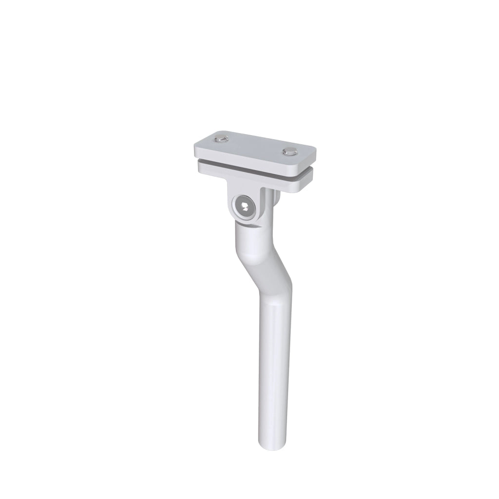 Ringhiera Parapetto in Alluminio Argento Opaco 200x100cm per interni ed esterni a Fissaggio a Pavimento