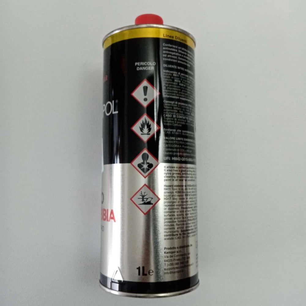 Kemipol 1lt diluente nitro antinebbia per diluizione vernici - pulizia - sgrassatura