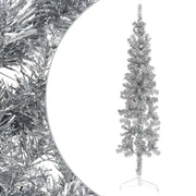 Albero Natale | Decorazioni natalizie Artificiale Sottile a Met¨¤ Supporto Argento 120cm