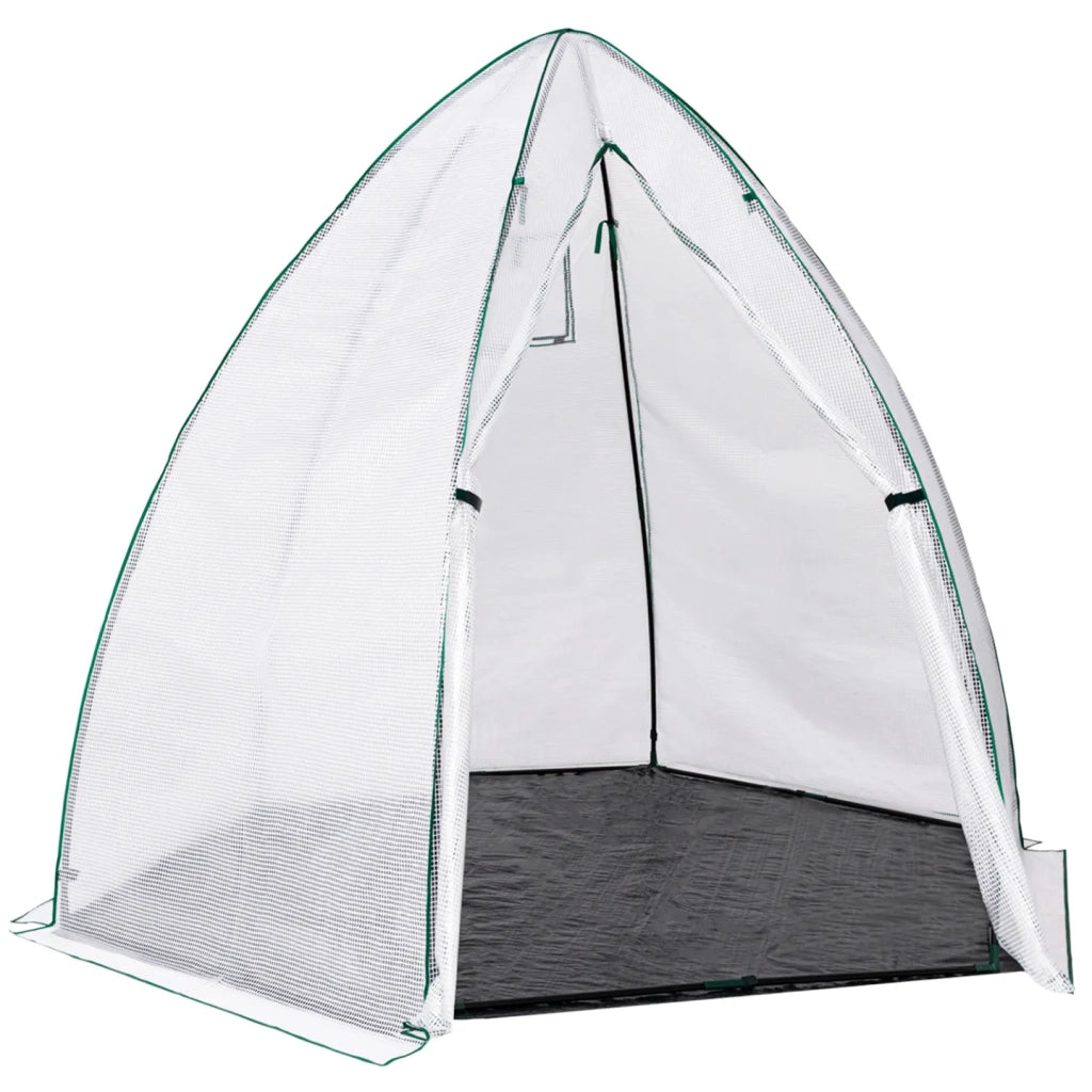 IDMarket - Serra invernale per balconi e terrazze, a forma di maxi-cupola 250 x 250 x 200 cm