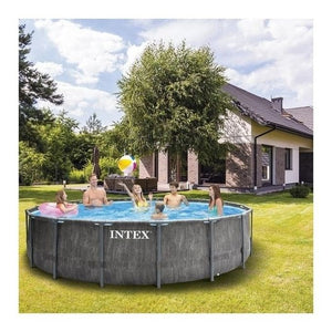 Piscina Prism Greywood 549x122 cm, con pompa filtro, scaletta, telo base, telo copertura