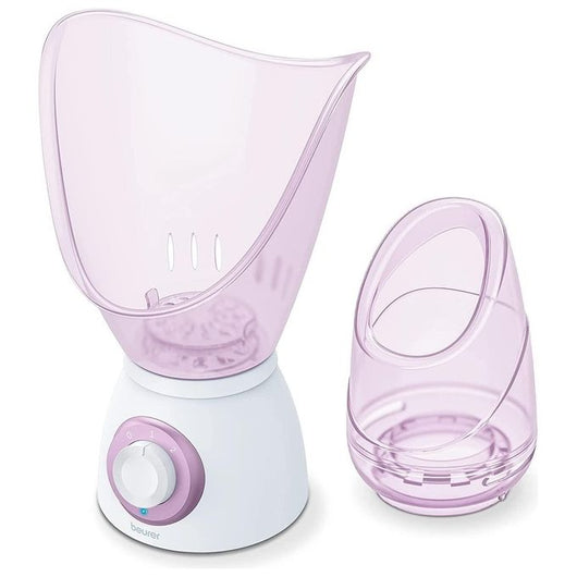 Beurer FS 60 Sauna per il Viso Multifunzione 3 in 1, Pulizia del Viso, Aromaterapia e Inalazione con Serbatoio per Essenze Profumate, 2 Livelli di Potenza e Bicchiere Graduato