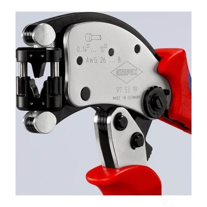 Knipex 97 53 19 pinza crimpatrice Nero, Blu, Rosso