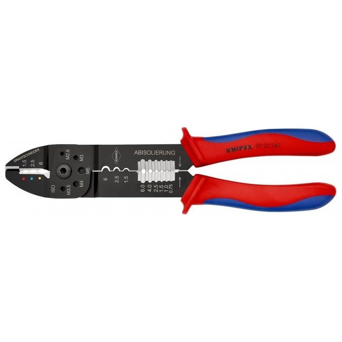 Knipex 97 32 240 pinza crimpatrice Nero, Blu, Rosso