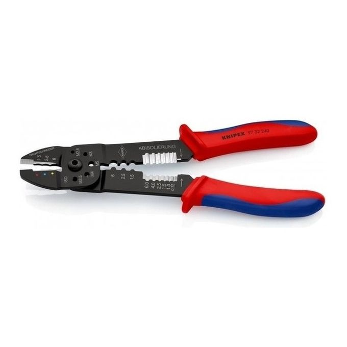Knipex 97 32 240 pinza crimpatrice Nero, Blu, Rosso