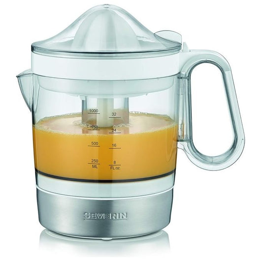 Severin CP 3535 spremiagrumi Spremiagrumi manuale 40 W Acciaio inossidabile, Bianco