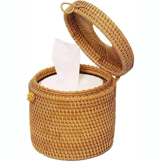 Contenitore per Carta Igienica - Dispensatore Ronde - Toiletpapier Rettangolare - Sostegno per Tissuedoos - Ecologico - Biodegradabile - Adatto per la Stanza da Bagno - Dispensatore per Carta Igienica