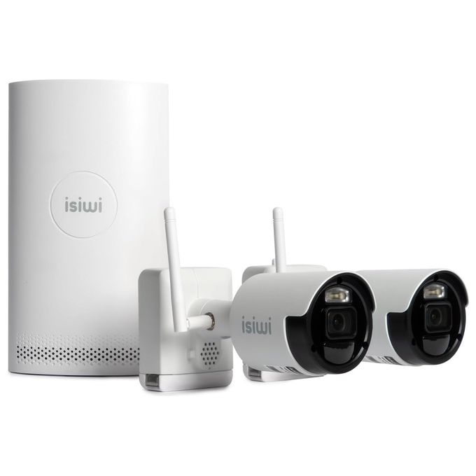 Isiwi KIT WIRELESS CONNECT AIR2 ISW-K2N8BFBTA4MP-2 GEN1 NVR 8 CANALI+ 2 TELECAMERE A BATTERIA DA 8