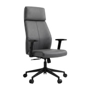 Sylicon - Sedia Da Ufficio Ergonomica 50x130x70 cm Poltrona Direzionale Comoda con Ruote Girevoli in Similpelle Grigia