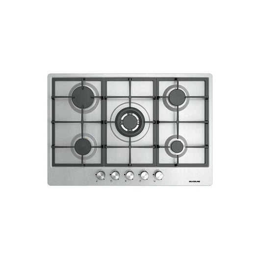 Silverline AS5444X01 piano cottura Acciaio inossidabile Da incasso 75 cm Gas 5 Fornello(i)
