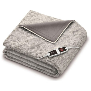 Beurer Coperta riscaldante elettrica nordica HD 150 XXL con spegnimento automatico, 200 x 150 cm, 6 impostazioni di temperatura, lavabile in lavatrice, confortevole fodera in pelliccia