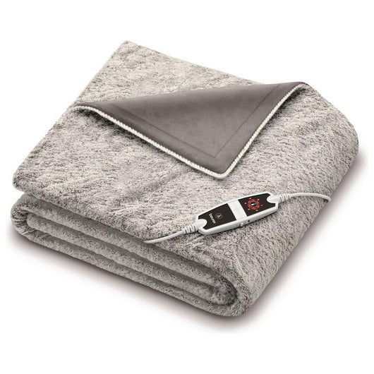 Beurer Coperta riscaldante elettrica nordica HD 150 XXL con spegnimento automatico, 200 x 150 cm, 6 impostazioni di temperatura, lavabile in lavatrice, confortevole fodera in pelliccia