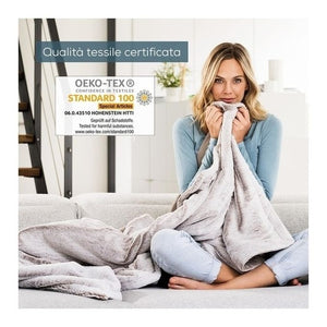 Beurer Coperta riscaldante elettrica nordica HD 150 XXL con spegnimento automatico, 200 x 150 cm, 6 impostazioni di temperatura, lavabile in lavatrice, confortevole fodera in pelliccia