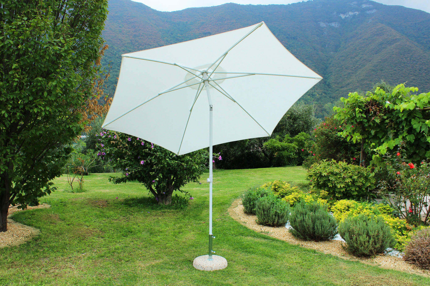 Ombrellone da Giardino Ø3 m Palo Ø38 mm Nice in Alluminio Bianco