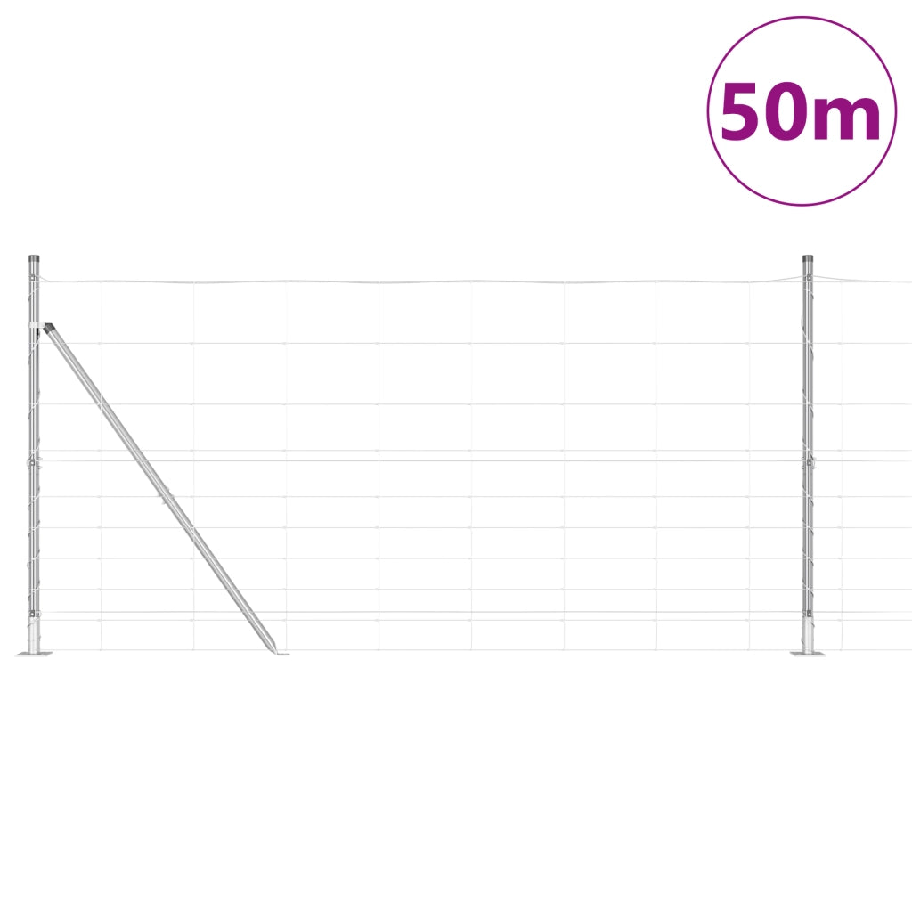 Recinzione per Campi  1,2x50 m Acciaio Zincato