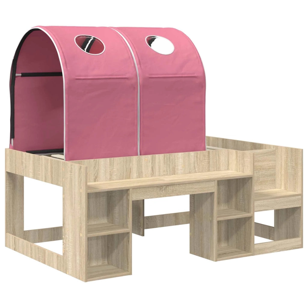 Letto con Tunnel 3 pz Rovere Sonoma e Rosa Legno ingegnerizzato 3423506