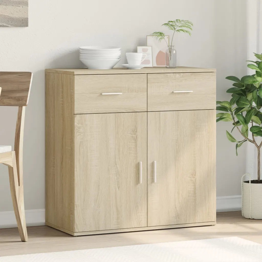 Credenza-Buffet-Armadio da cucina Rovere Sonoma 79x38x80 cm in Legno Multistrato 452637