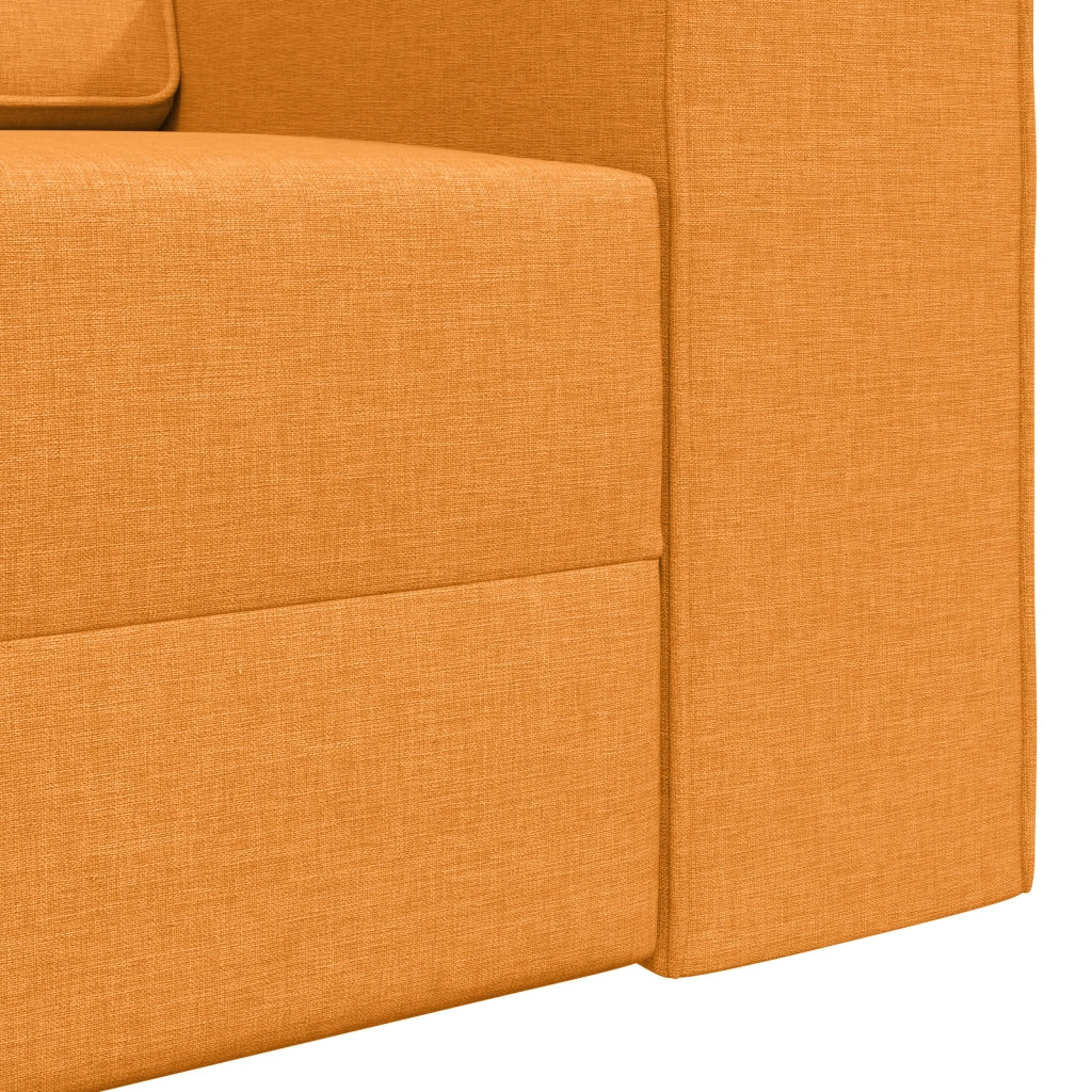 Divano Letto 2-in-1 Giallo Scuro 245x150x60.5 cm Tessuto