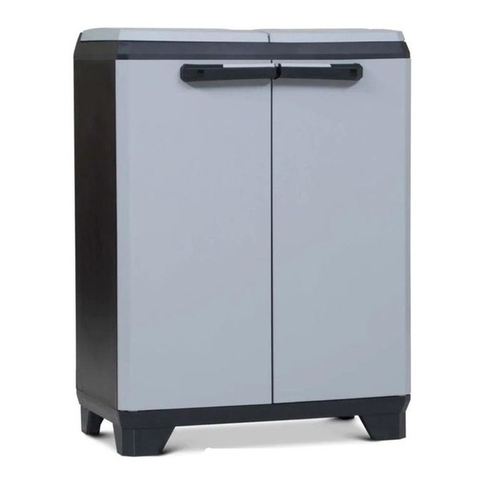 Keter 17206899 bidone per la spazzatura 220 L Quadrato Polipropilene (PP) Grigio