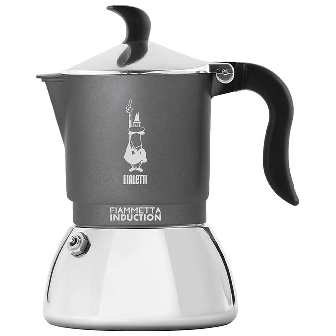 Bialetti Caffettiera Fiammetta Grigia per Induzione 4 Tazze
