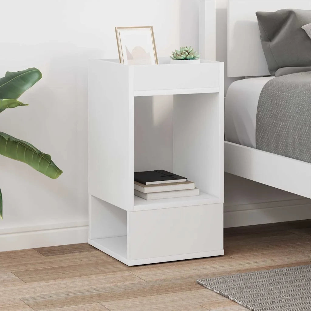Tavolino Bianco 30 x 30 x 56 cm Legno multistrato