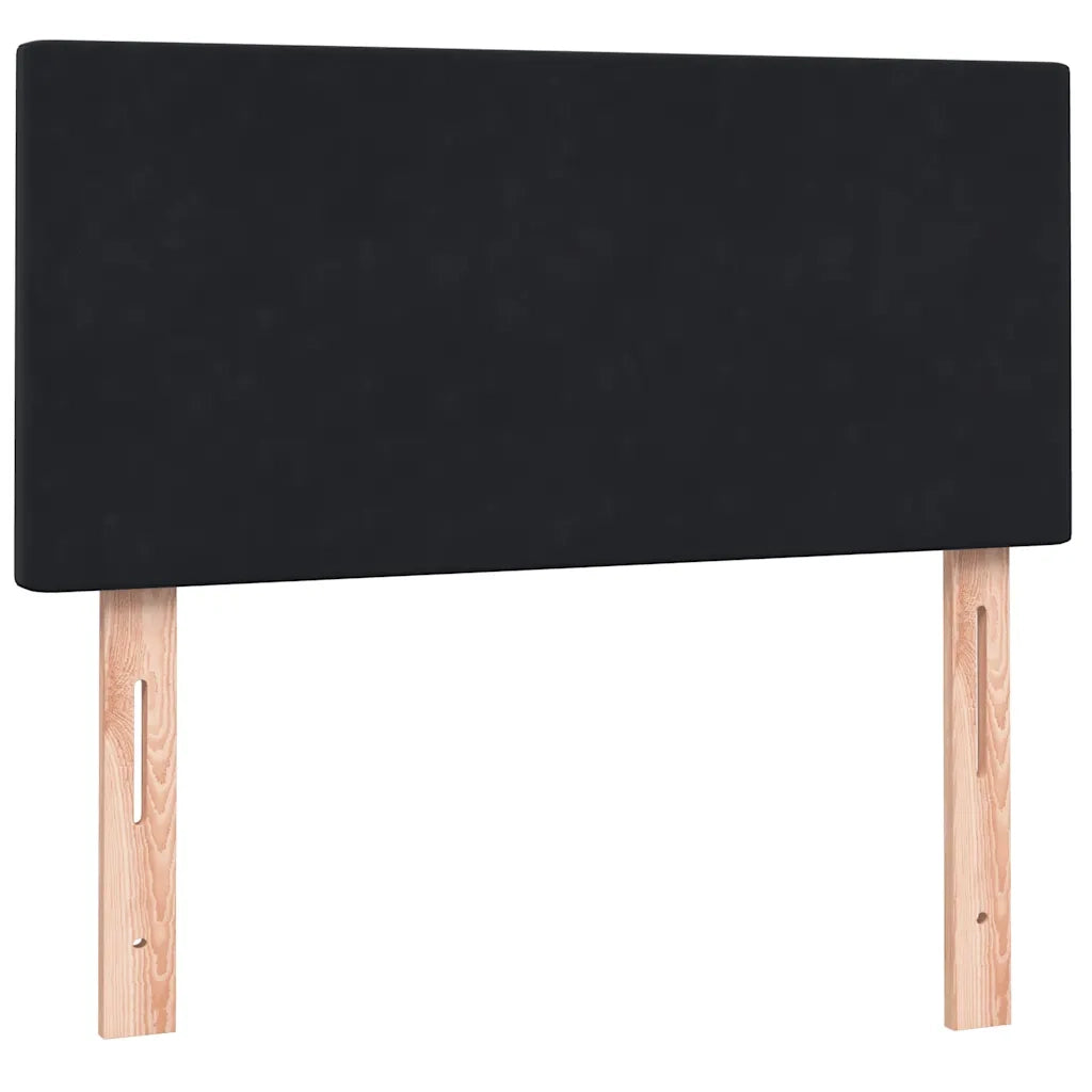 Giroletto a Molle con Materasso Nero 80x220 cm Velluto