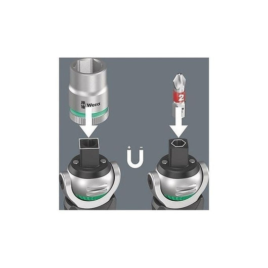 Wera 05004283001 chiave a cricchetto 18 pz Nero, Verde