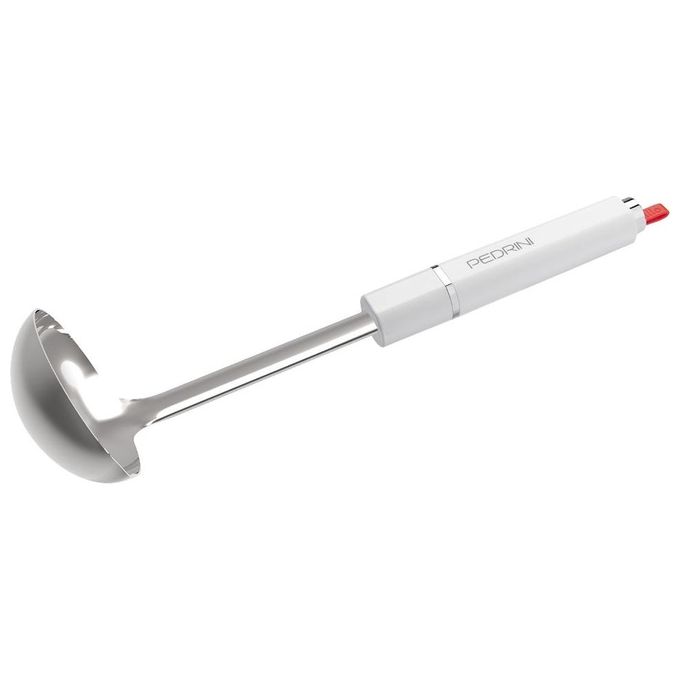 Pedrini Mestolo Lillo Stile Cromo e Bianco