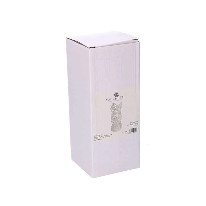 Portabicchiere metallo farfalla crema tondo cm ø8h13.5