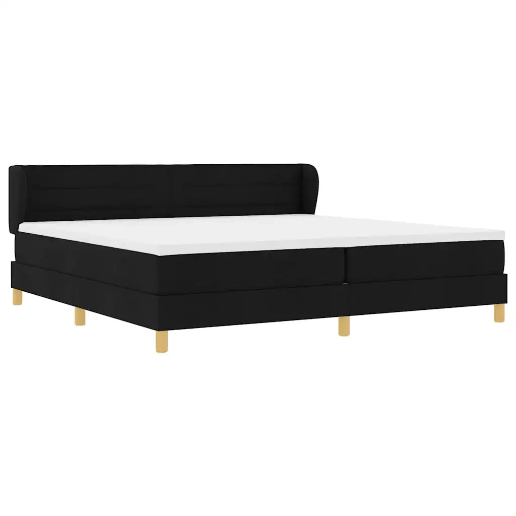 Letto a molle con materasso Nero 200 x 200 cm Tessuto 3340173